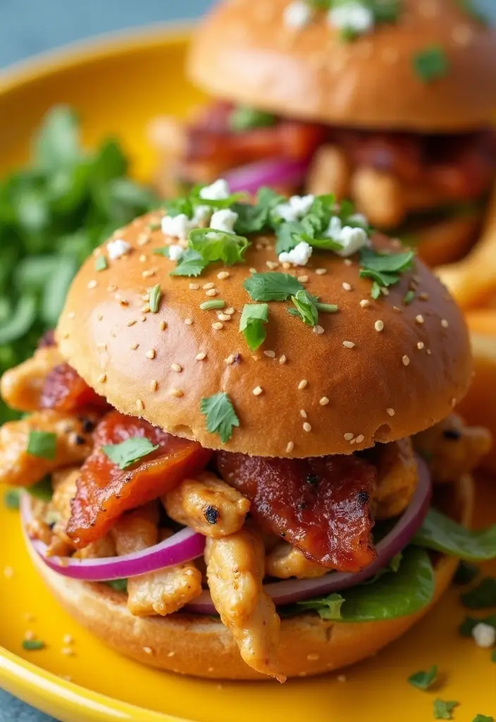 28 Chicken Bacon Ranch Sandwich Recipes That Feel Indulgent - 13. Thai Chicken Bacon Ranch Sandwich