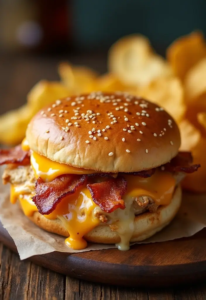 28 Chicken Bacon Ranch Sandwich Recipes That Feel Indulgent - 14. Cheesy Chicken Bacon Ranch Sandwich