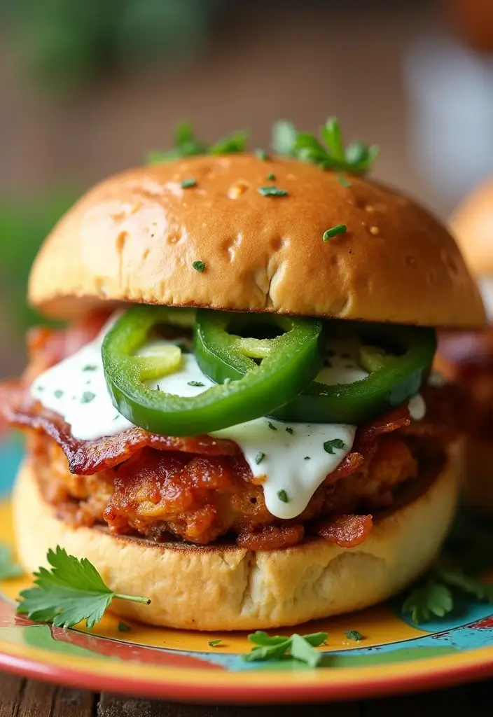 28 Chicken Bacon Ranch Sandwich Recipes That Feel Indulgent - 2. Spicy Chicken Bacon Ranch Sandwich