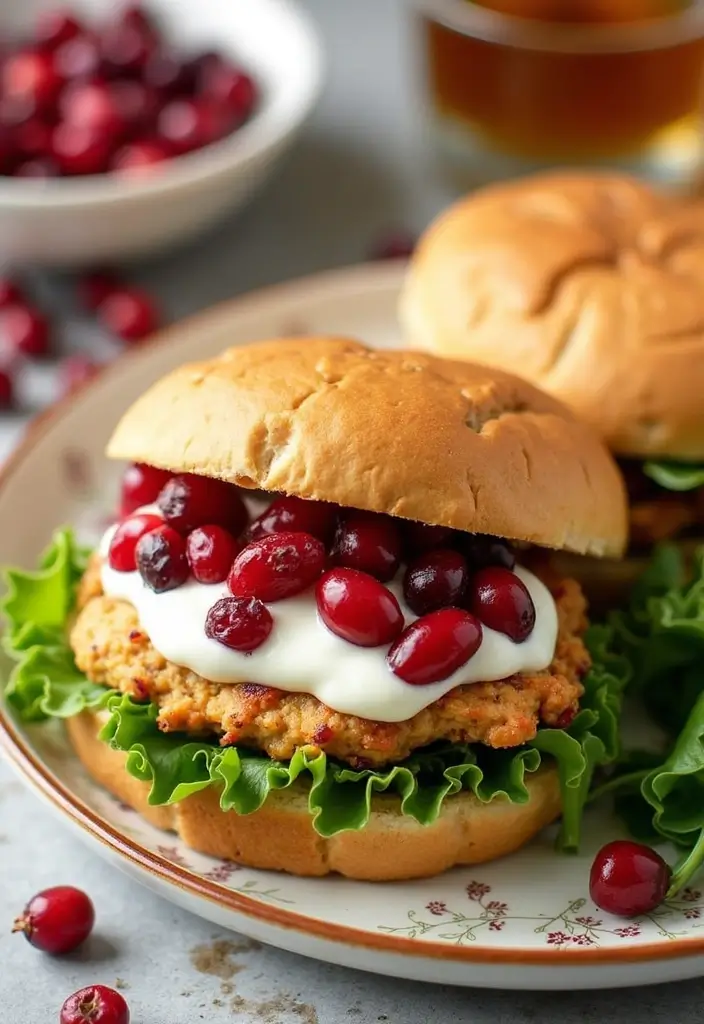 28 Chicken Bacon Ranch Sandwich Recipes That Feel Indulgent - 23. Cranberry Chicken Bacon Ranch Sandwich