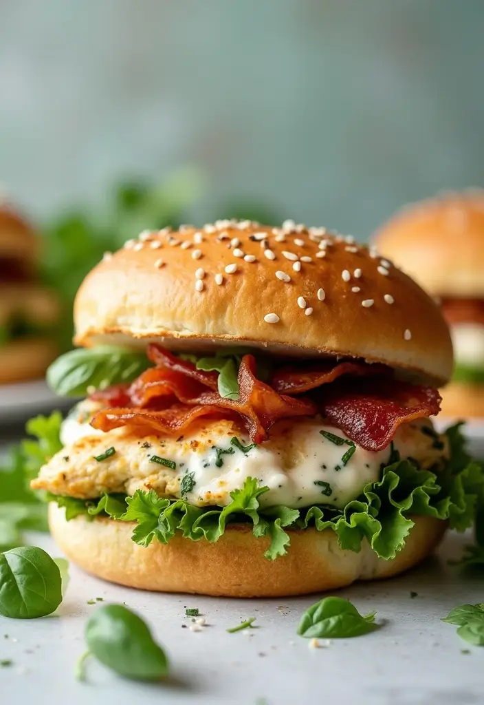 28 Chicken Bacon Ranch Sandwich Recipes That Feel Indulgent - 4. Pesto Chicken Bacon Ranch Sandwich