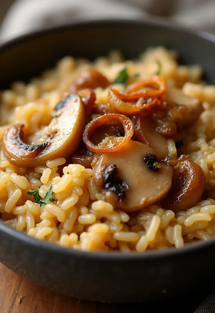 28 Chicken and Mushroom Risotto Recipes That Feel Fancy 25 28 Chicken and Mushroom Risotto Recipes That Feel Fancy - 24. Caramelized Onion and Chicken Mushroom Risotto