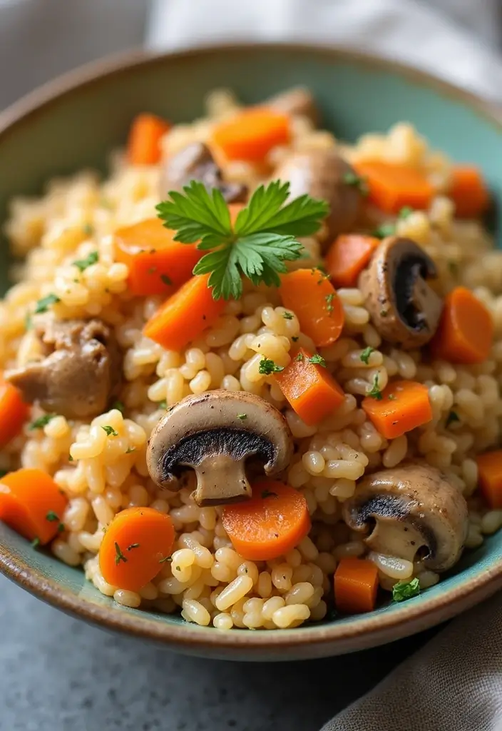 28 Chicken and Mushroom Risotto Recipes That Feel Fancy 27 28 Chicken and Mushroom Risotto Recipes That Feel Fancy - 26. Chicken and Mushroom Risotto with Carrots