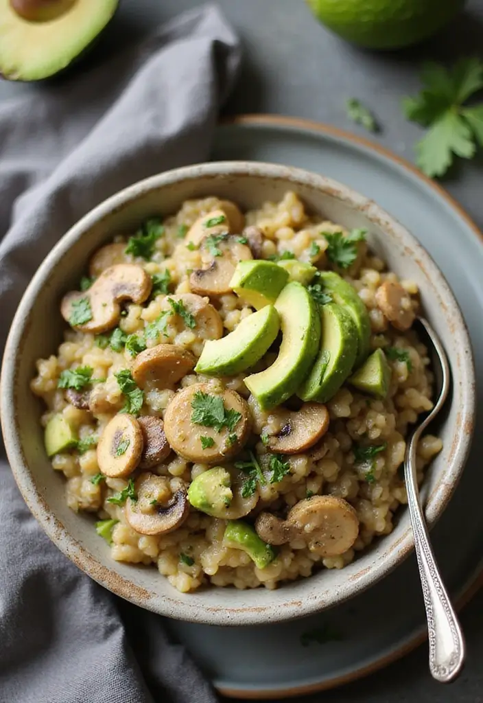 28 Chicken and Mushroom Risotto Recipes That Feel Fancy 29 28 Chicken and Mushroom Risotto Recipes That Feel Fancy - 28. Chicken and Mushroom Risotto with Avocado