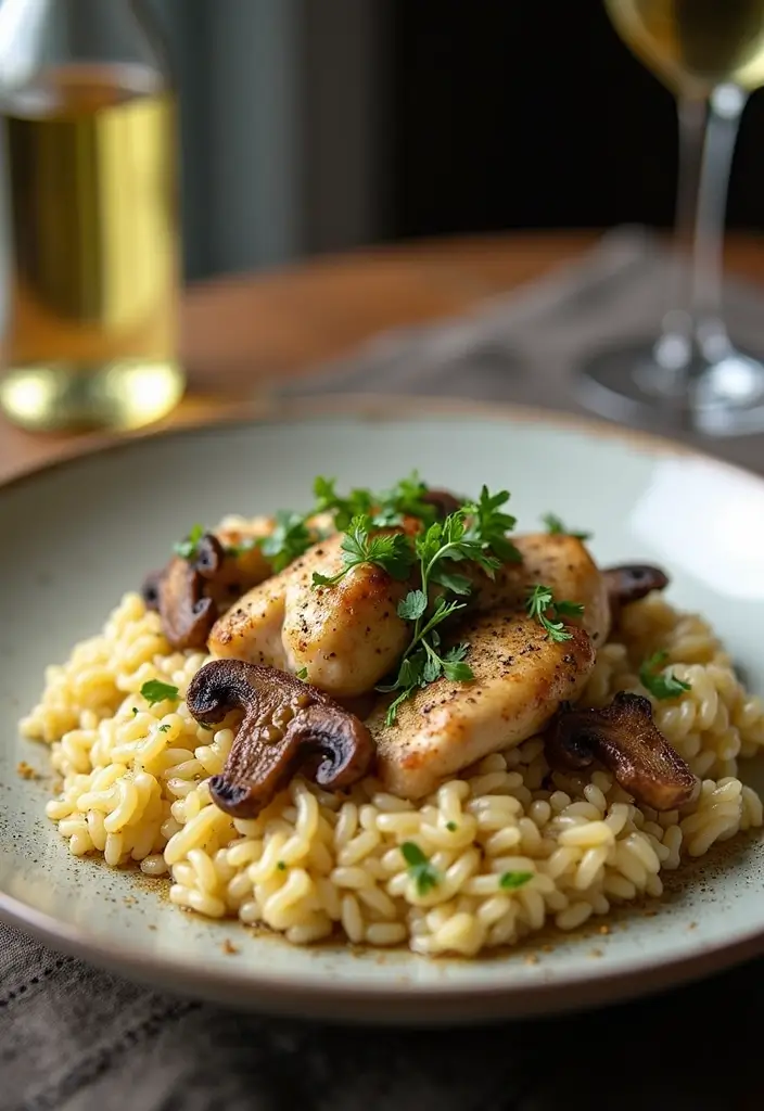 28 Chicken and Mushroom Risotto Recipes That Feel Fancy 4 28 Chicken and Mushroom Risotto Recipes That Feel Fancy - 3. Truffle Oil Chicken and Mushroom Risotto