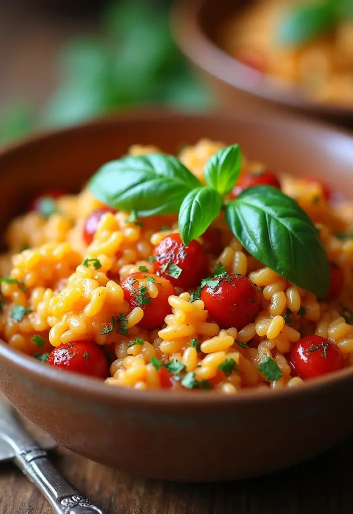 28 Chicken and Mushroom Risotto Recipes That Feel Fancy 8 28 Chicken and Mushroom Risotto Recipes That Feel Fancy - 7. Sundried Tomato and Basil Chicken Risotto