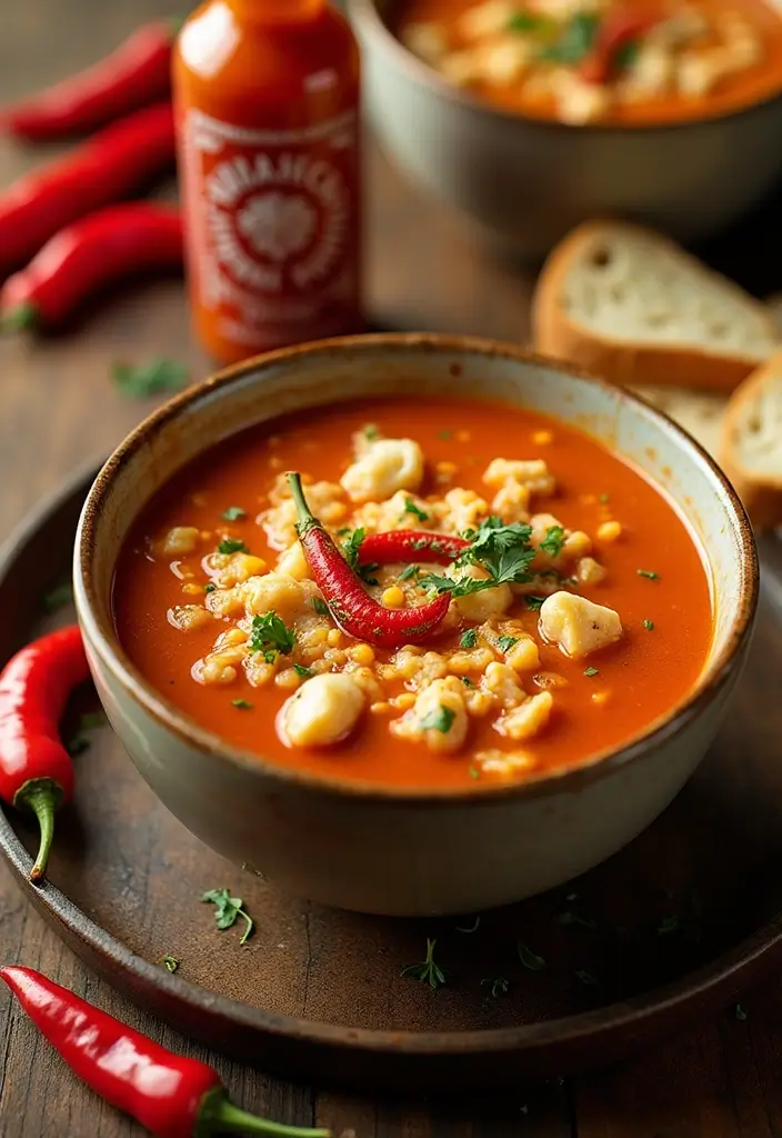 28 Creamy Chicken Pot Pie Soup Recipes That Feel Like a Hug - 13. Spicy Sriracha Chicken Pot Pie Soup