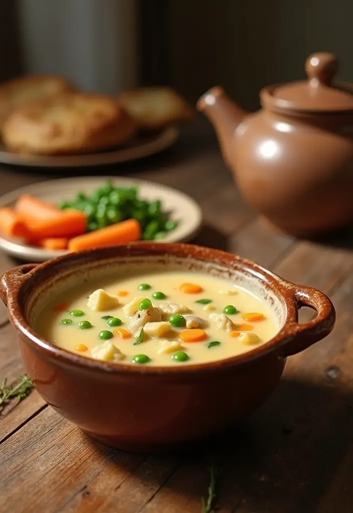 28 Creamy Chicken Pot Pie Soup Recipes That Feel Like a Hug - 19. Creamy Chicken Pot Pie Soup with Peas and Carrots