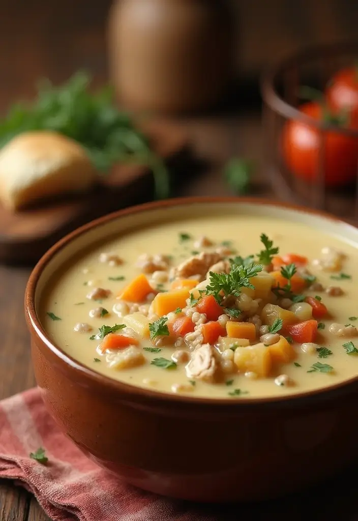 28 Creamy Chicken Pot Pie Soup Recipes That Feel Like a Hug - 23. Creamy Chicken Pot Pie Soup with Lentils