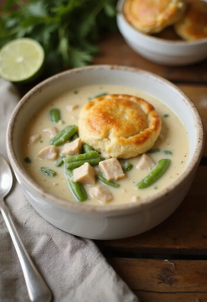 28 Creamy Chicken Pot Pie Soup Recipes That Feel Like a Hug - 27. Creamy Chicken Pot Pie Soup with Green Beans