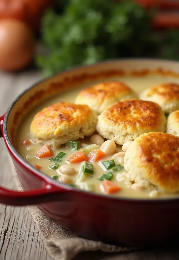 28 Creamy Chicken Pot Pie Soup Recipes That Feel Like a Hug - 4. Creamy Chicken Pot Pie Soup with Biscuit Topping