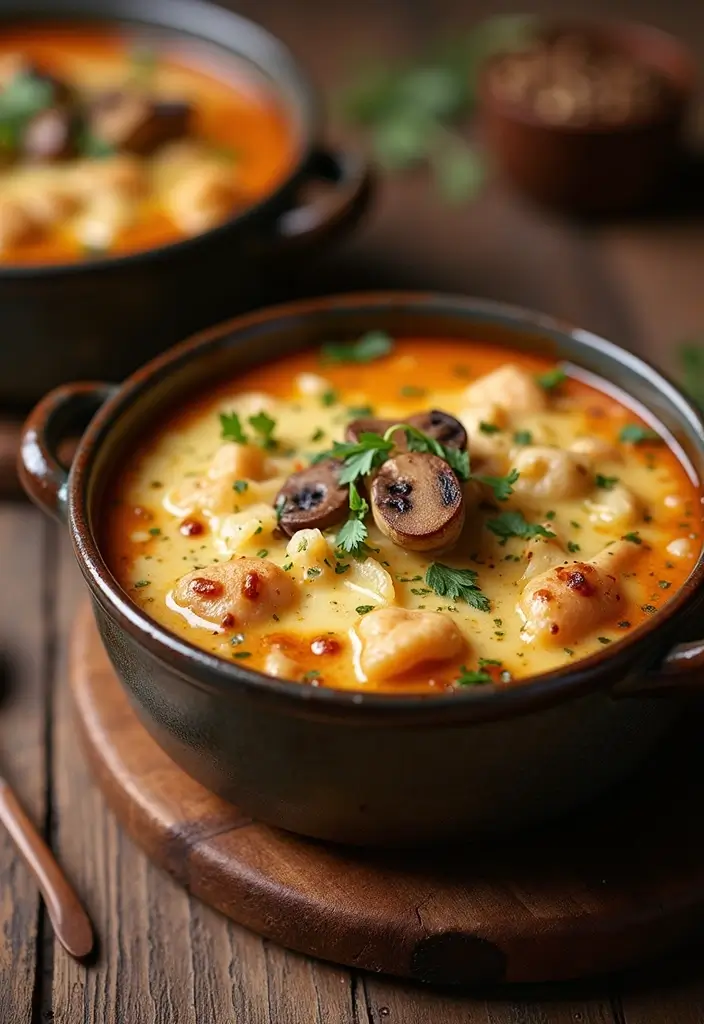 28 Creamy Chicken Pot Pie Soup Recipes That Feel Like a Hug - 9. Mushroom Chicken Pot Pie Soup