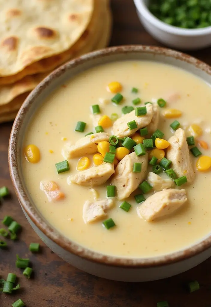 28 Healthy Chicken Soup Recipes That Heal & Warm the Soul - 13. Chicken and Corn Chowder