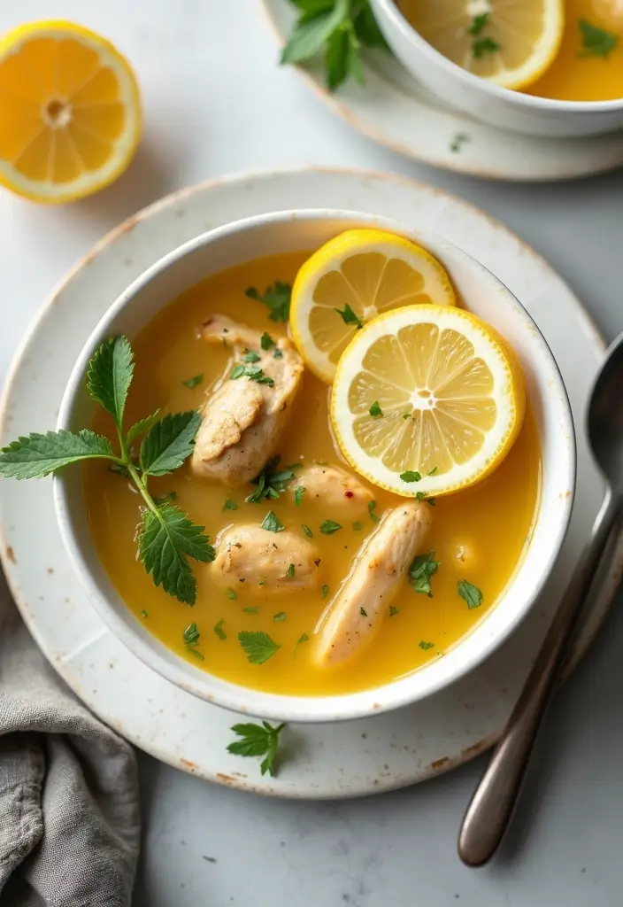 28 Healthy Chicken Soup Recipes That Heal & Warm the Soul - 3. Lemon-Ginger Chicken Soup