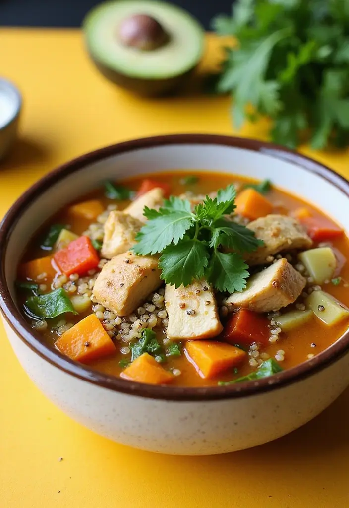28 Healthy Chicken Soup Recipes That Heal & Warm the Soul - 7. Chicken and Quinoa Soup