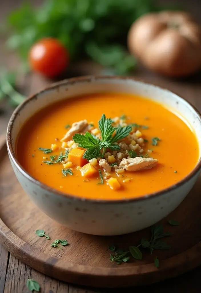 28 Healthy Chicken Soup Recipes That Heal & Warm the Soul - 9. Chicken and Sweet Potato Soup