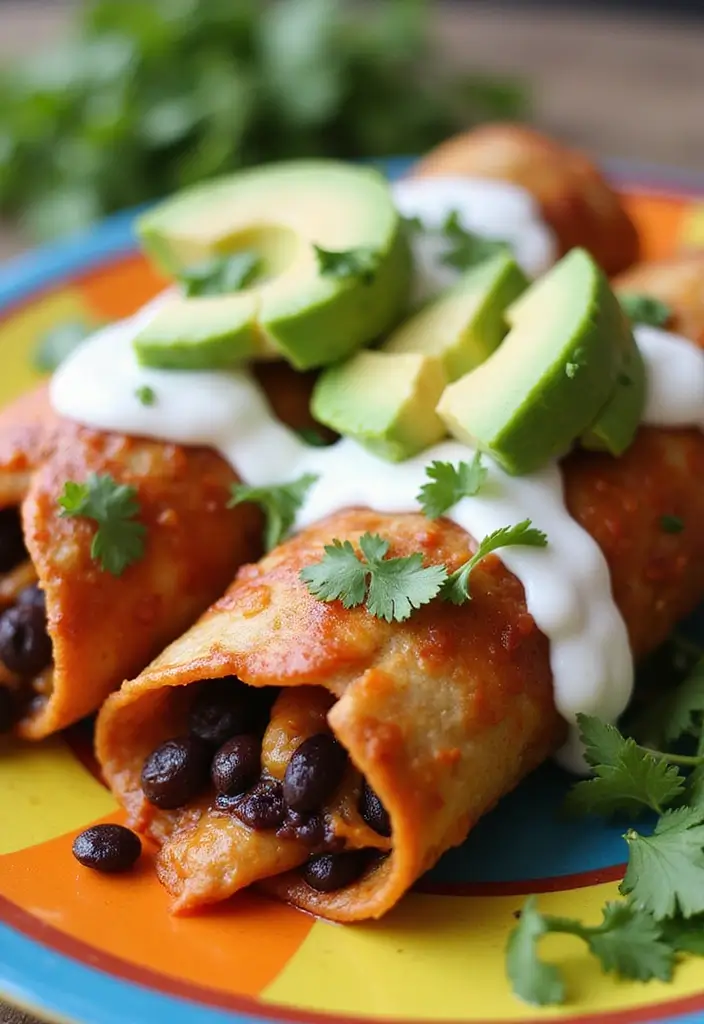 28 High Protein Chicken Enchiladas That Are Filling & Flavorful - 2. Spicy Black Bean & Chicken Enchiladas