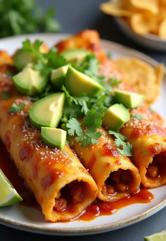 28 High Protein Chicken Enchiladas That Are Filling & Flavorful - 20. Chili Lime Chicken Enchiladas