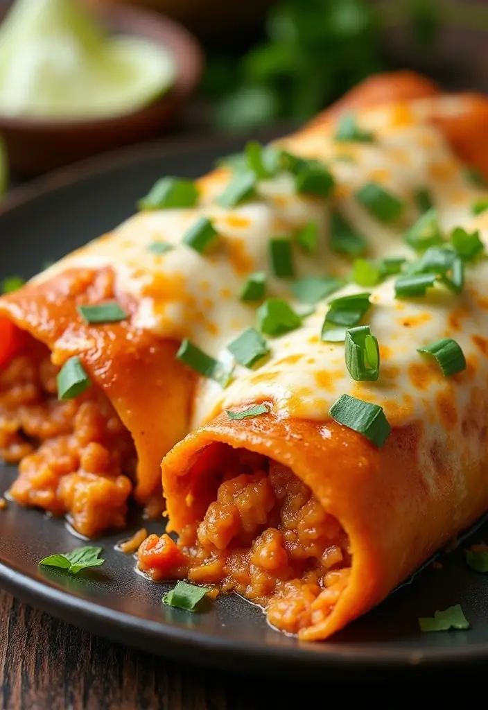 28 High Protein Chicken Enchiladas That Are Filling & Flavorful - 8. Sweet Potato & Chicken Enchiladas