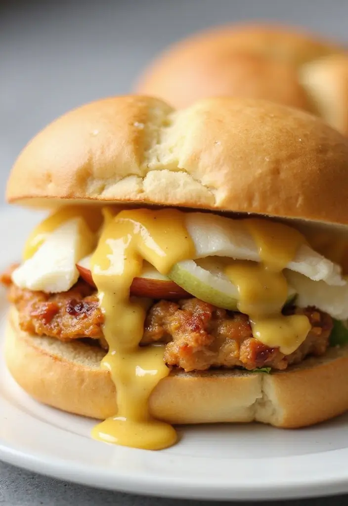 28 Honey Mustard Chicken Sandwich Recipes That Feel Caf�-Style 27 28 Honey Mustard Chicken Sandwich Recipes That Feel Caf�-Style - 26. Honey Mustard Chicken Sandwich with Apples and Brie