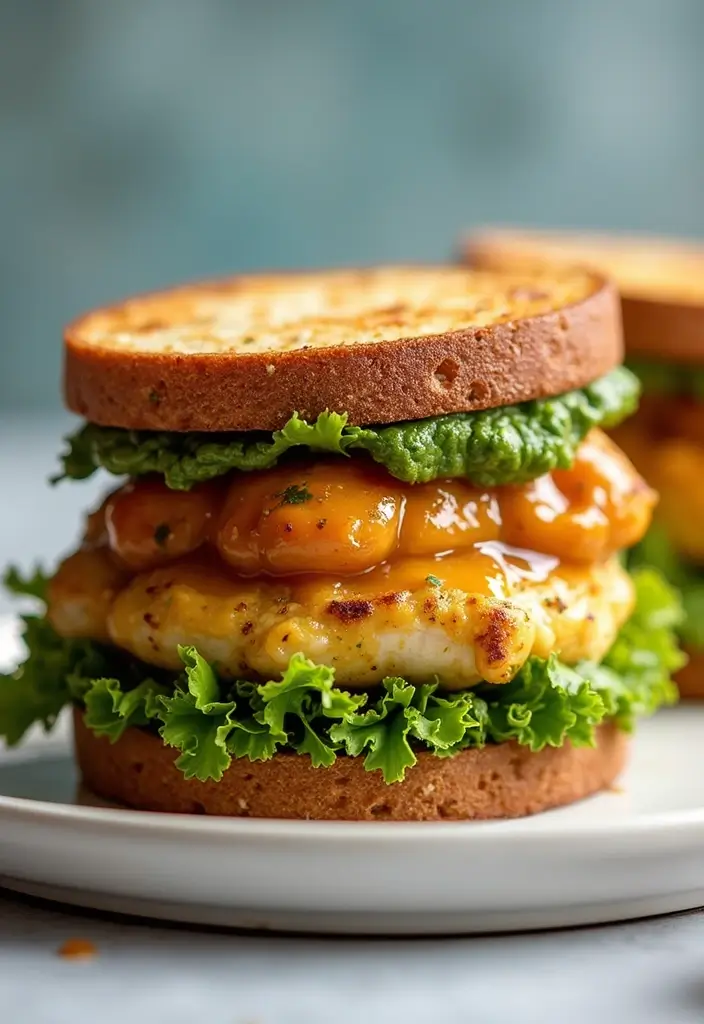 28 Honey Mustard Chicken Sandwich Recipes That Feel Caf�-Style 28 28 Honey Mustard Chicken Sandwich Recipes That Feel Caf�-Style - 27. Honey Mustard Chicken Sandwich with Pesto