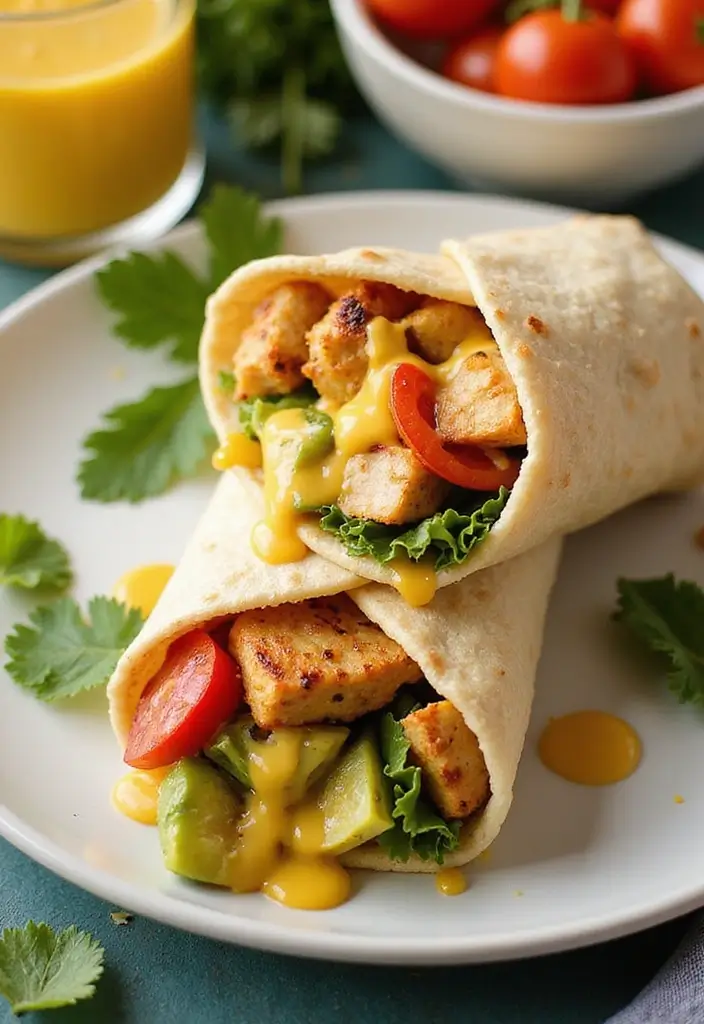 28 Honey Mustard Chicken Sandwich Recipes That Feel Caf�-Style 8 28 Honey Mustard Chicken Sandwich Recipes That Feel Caf�-Style - 7. Honey Mustard Chicken Wrap