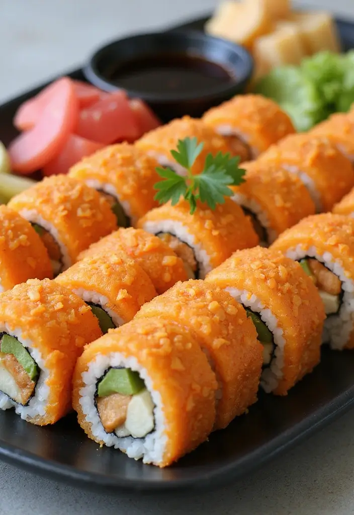 28 Orange Chicken Panda Express Copycat Recipes That Taste Spot-On 24 28 Orange Chicken Panda Express Copycat Recipes That Taste Spot-On - 23. Orange Chicken Sushi Rolls