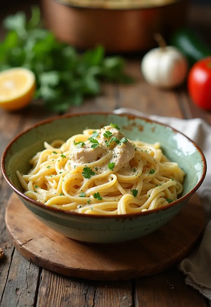 28 Shredded Chicken Pasta Recipes That Are Creamy & Comforting - 12. Creamy Ricotta Chicken Pasta