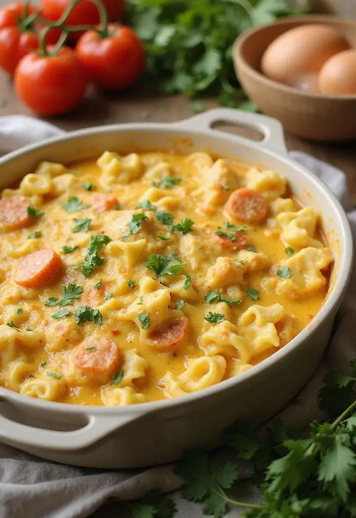 28 Shredded Chicken Pasta Recipes That Are Creamy & Comforting - 16. Creamy Egg Noodle Chicken Casserole