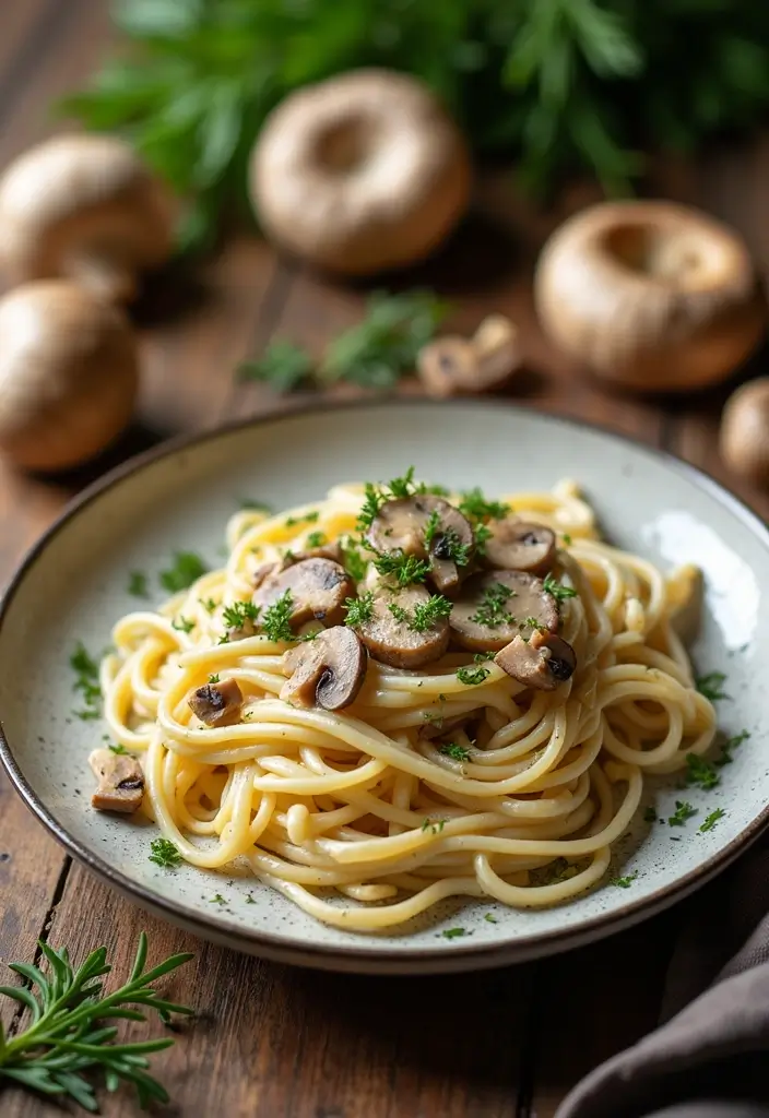28 Shredded Chicken Pasta Recipes That Are Creamy & Comforting - 6. Creamy Mushroom & Chicken Pasta