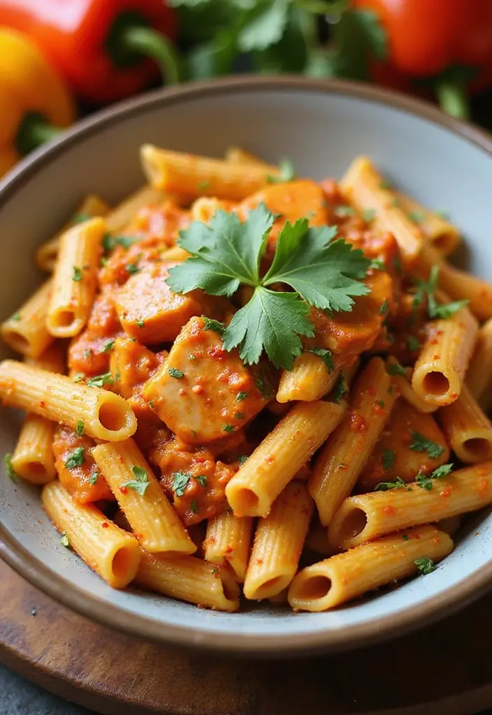 28 Shredded Chicken Pasta Recipes That Are Creamy & Comforting - 7. Spicy Chipotle Chicken Pasta