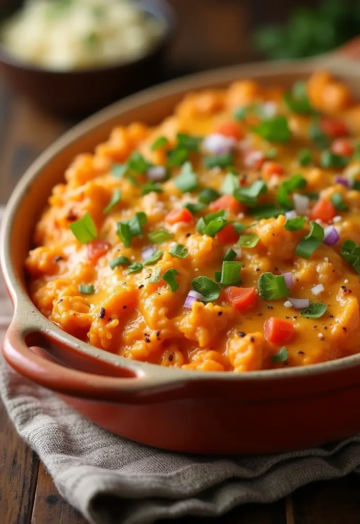 28 Shredded Chicken and Rice Recipes That Are Cozy & Quick - 16. Buffalo Chicken and Rice Casserole