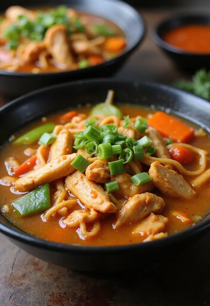 29 Asian Chicken Noodle Soup Recipes That Warm the Soul - 11. Szechuan Chicken Noodle Soup