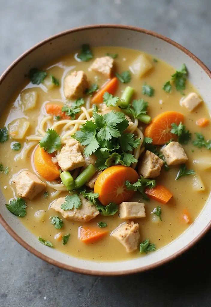 29 Asian Chicken Noodle Soup Recipes That Warm the Soul - 13. Coconut Lemongrass Chicken Soup