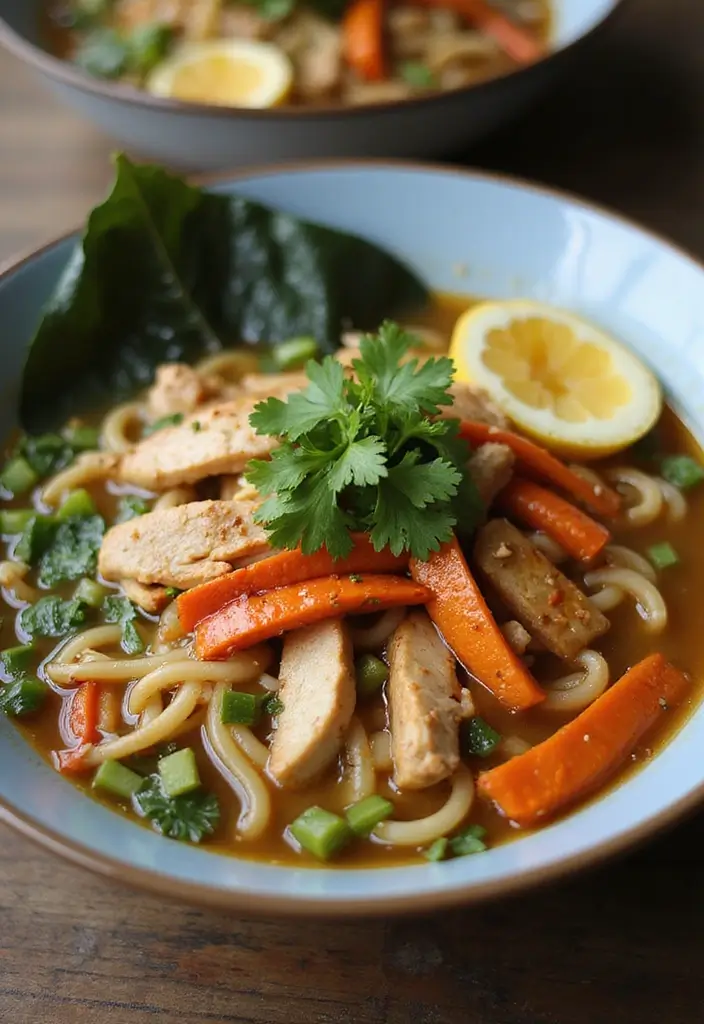 29 Asian Chicken Noodle Soup Recipes That Warm the Soul - 17. Lemongrass Chicken Ramen Soup