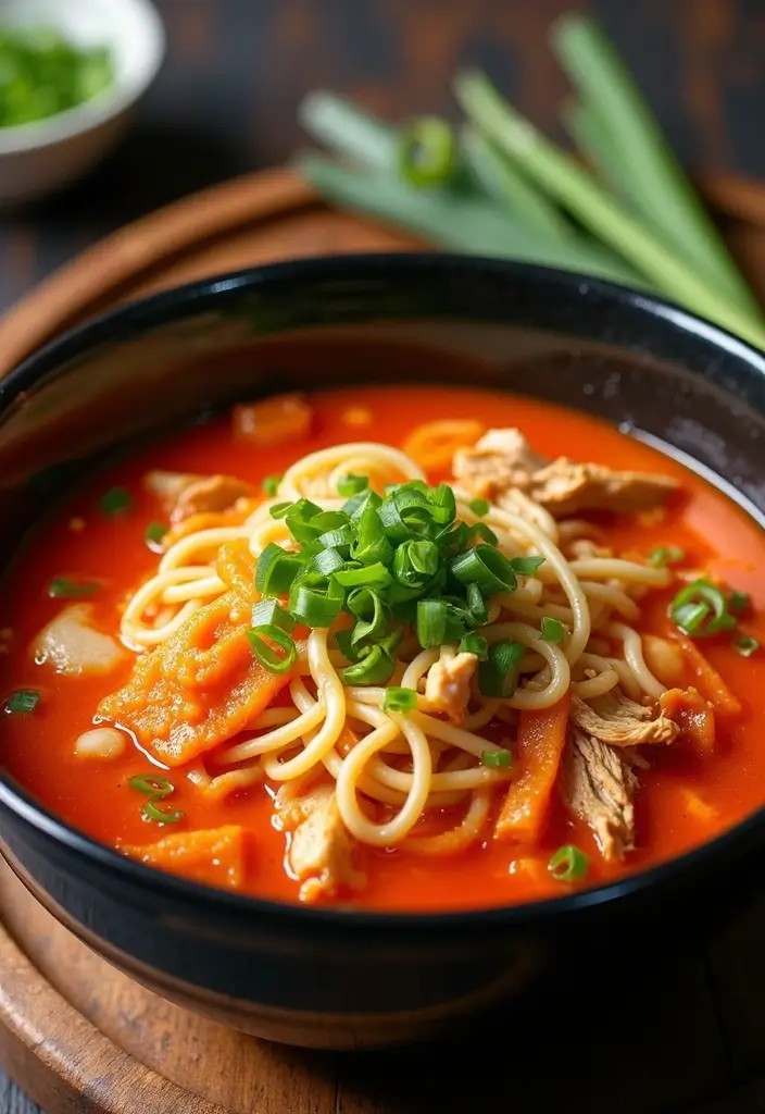 29 Asian Chicken Noodle Soup Recipes That Warm the Soul - 2. Spicy Korean Chicken Noodle Soup