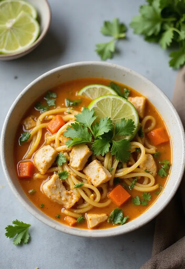 29 Asian Chicken Noodle Soup Recipes That Warm the Soul - 23. Cilantro Lime Chicken Noodle Soup