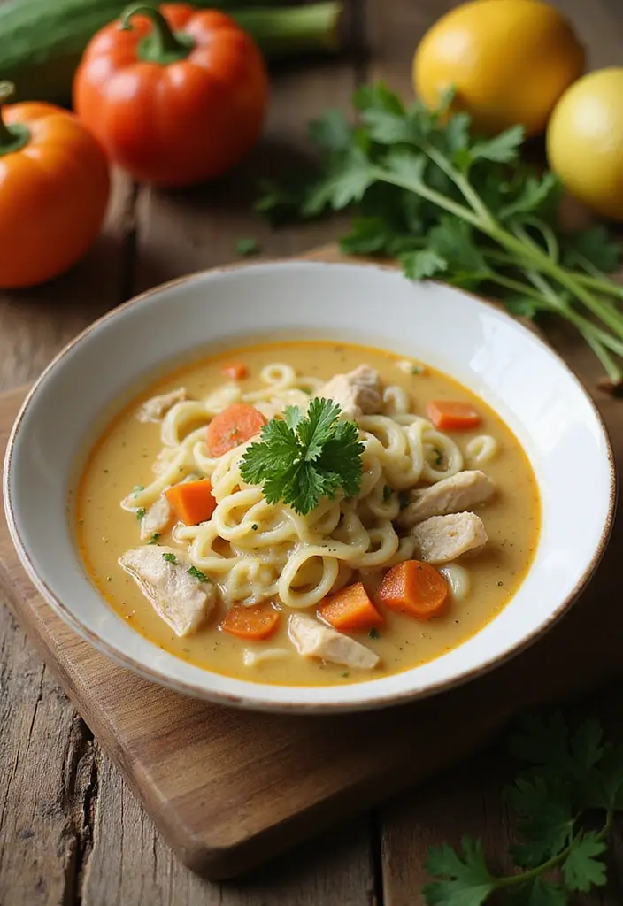 29 Chicken Noodle Soup Creamy Recipes That Warm You from Within - 1. Classic Creamy Chicken Noodle Soup