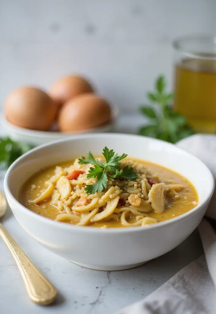 29 Chicken Noodle Soup Creamy Recipes That Warm You from Within - 16. Creamy Chicken Noodle Soup with Quinoa