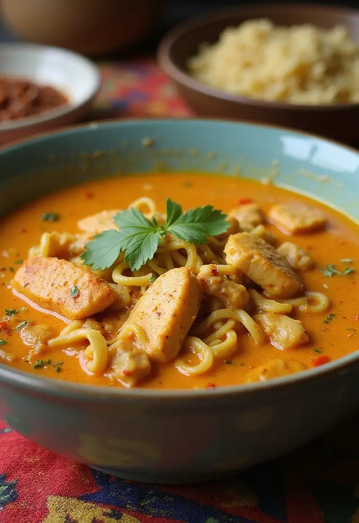 29 Chicken Noodle Soup Creamy Recipes That Warm You from Within - 18. Creamy Curry Chicken Noodle Soup