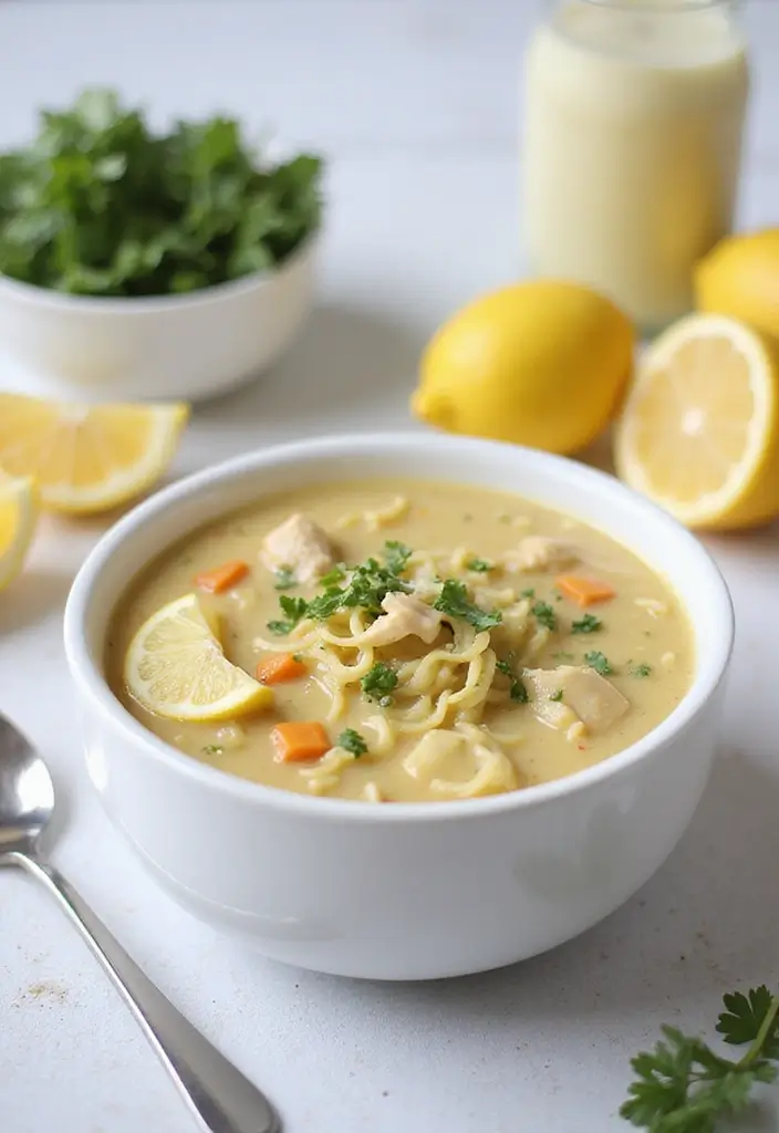 29 Chicken Noodle Soup Creamy Recipes That Warm You from Within - 2. Lemon Herb Creamy Chicken Noodle Soup