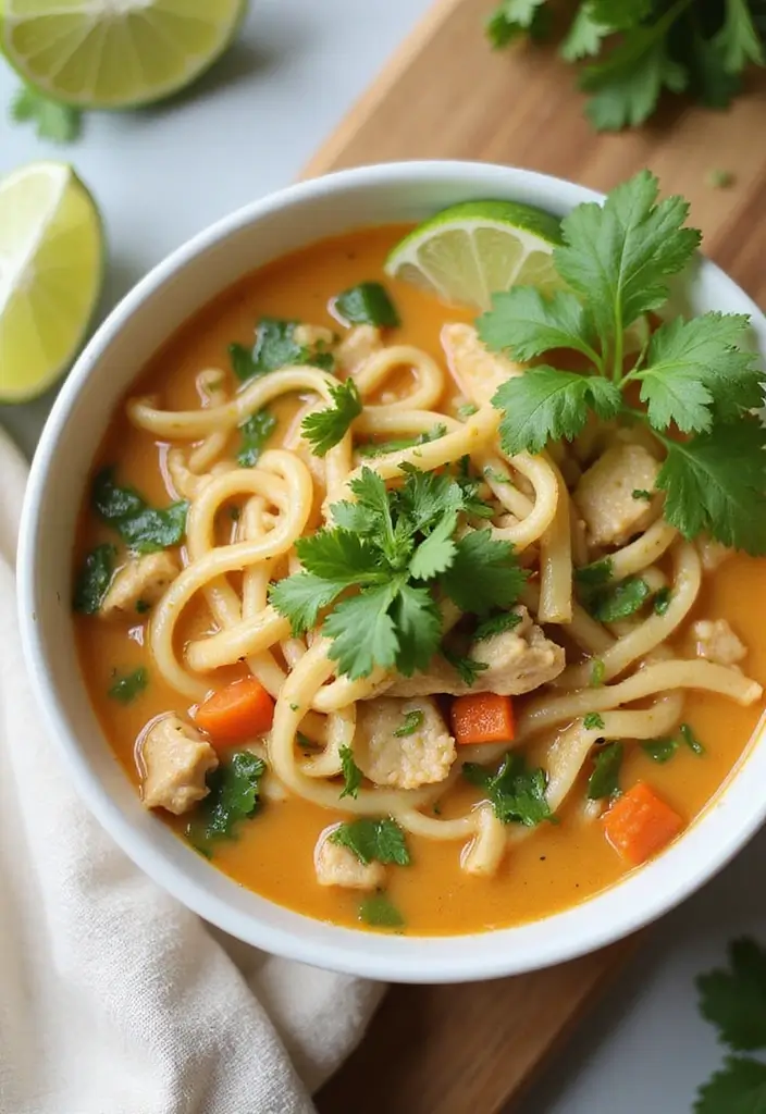 29 Chicken Noodle Soup Creamy Recipes That Warm You from Within - 21. Creamy Cilantro-Lime Chicken Noodle Soup