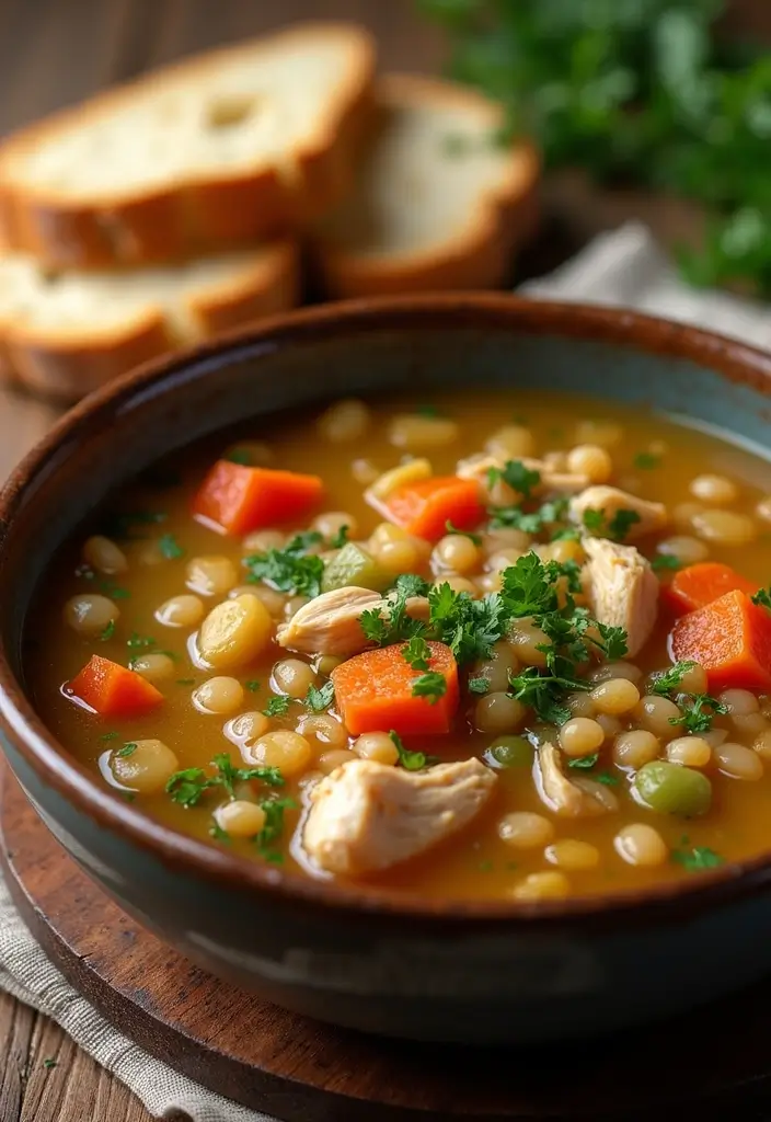 29 Easy Chicken Soup Recipes That Are Nourishing & Cozy - 10. Chicken Barley Soup