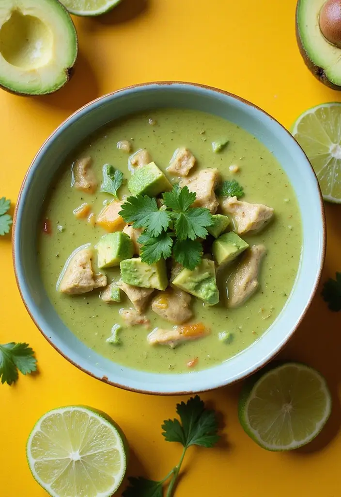 29 Easy Chicken Soup Recipes That Are Nourishing & Cozy - 11. Creamy Avocado Chicken Soup