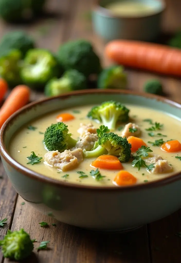 29 Easy Chicken Soup Recipes That Are Nourishing & Cozy - 28. Chicken and Broccoli Soup