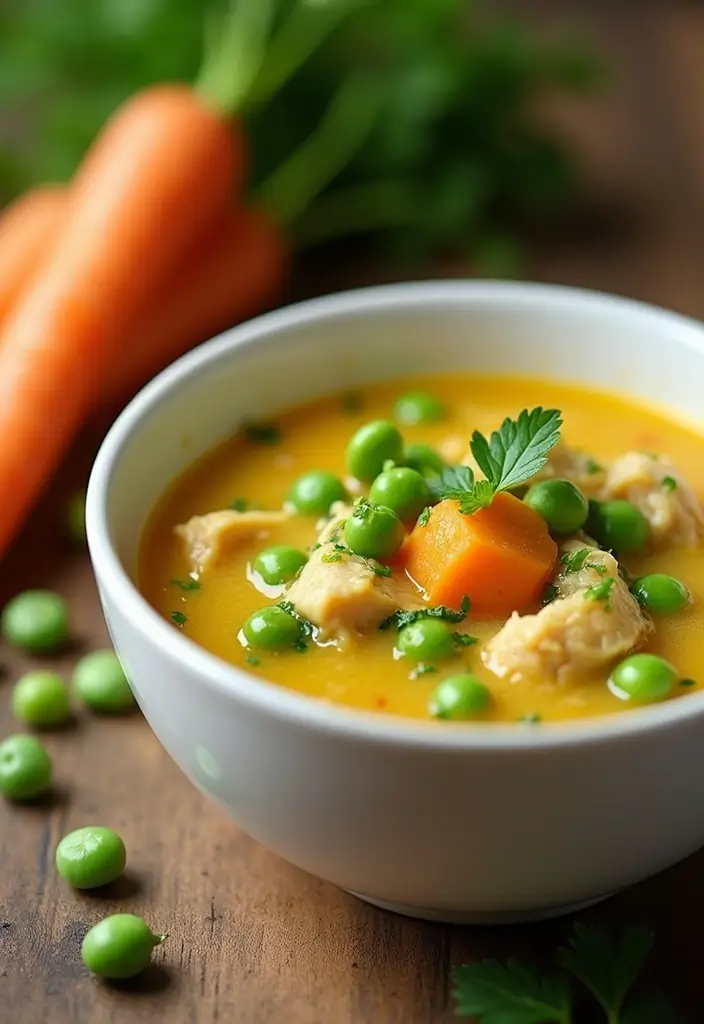 29 Easy Chicken Soup Recipes That Are Nourishing & Cozy - 29. Chicken and Pea Soup