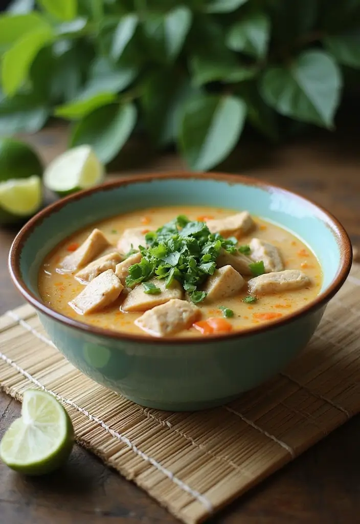 29 Easy Chicken Soup Recipes That Are Nourishing & Cozy - 6. Thai Coconut Chicken Soup