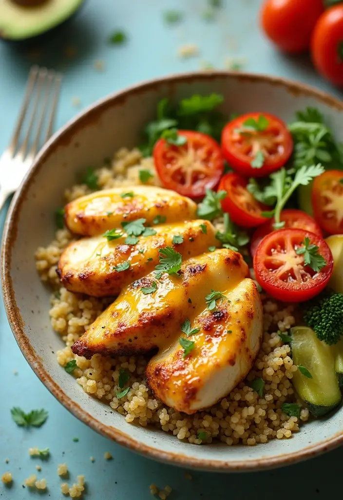 29 French Onion Chicken Crockpot Recipes That Are Easy Comfort - 10. French Onion Chicken Quinoa Bowl