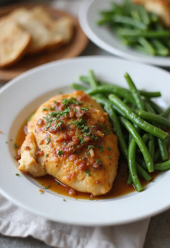 29 French Onion Chicken Crockpot Recipes That Are Easy Comfort - 26. French Onion Chicken and Green Beans