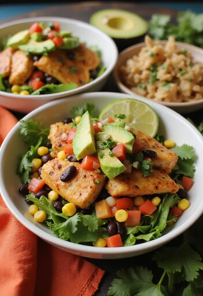 29 Frozen Chicken Breast Crockpot Recipes That Cook Themselves - 17. Chicken Burrito Bowls